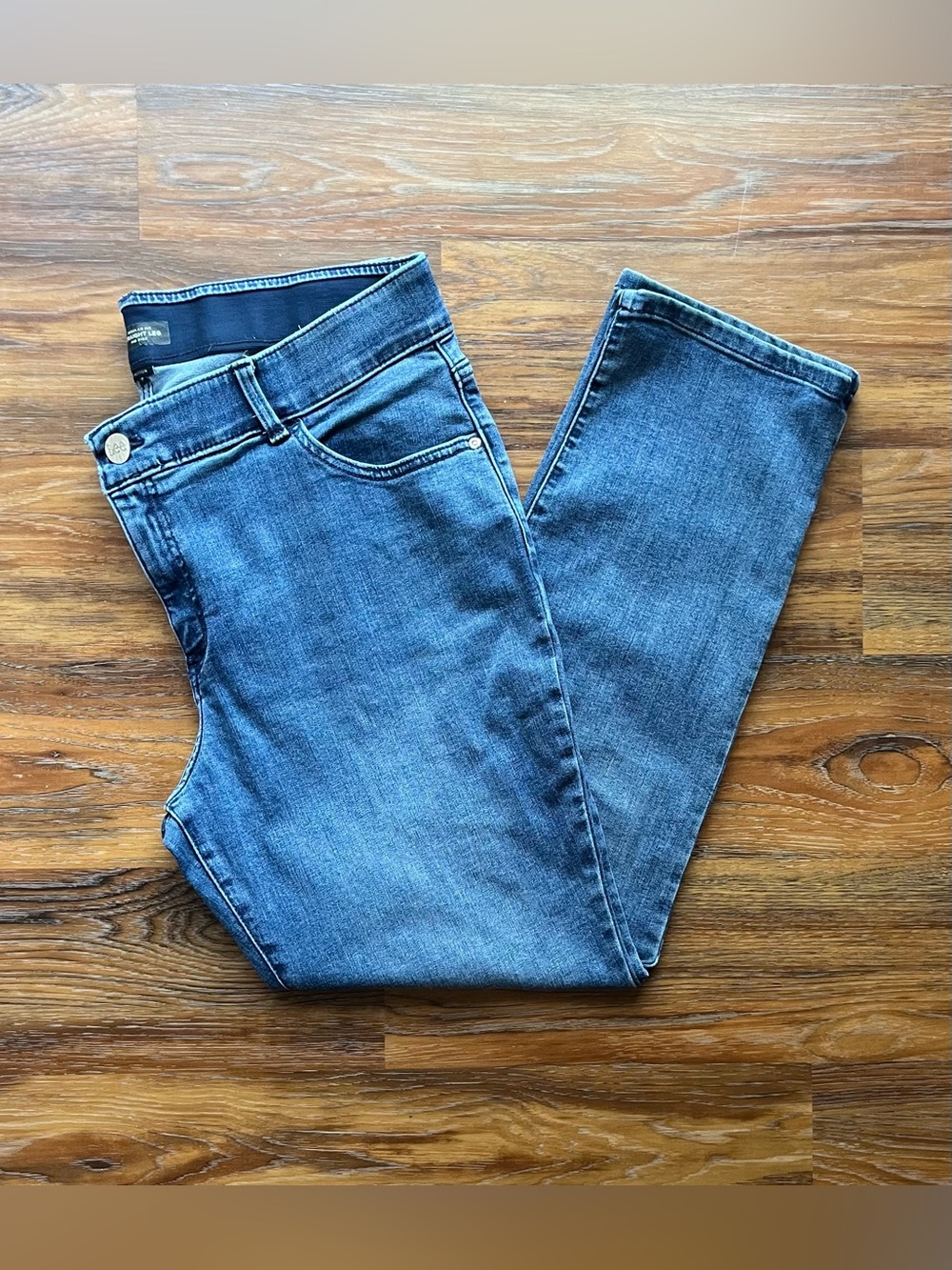 Lee Flex Motion Regular Fit Straight Leg Jeans Medium Wash Stretch - Size 16W